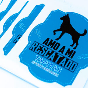 Adhesivo "Amo a mi rescatado" (Perro)