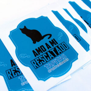 Adhesivo "Amo a mi rescatado" (Gato)